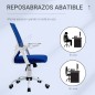 Silla Escritorio Ergonómica Giratoria con Reposabrazos Abatible y Lumbar