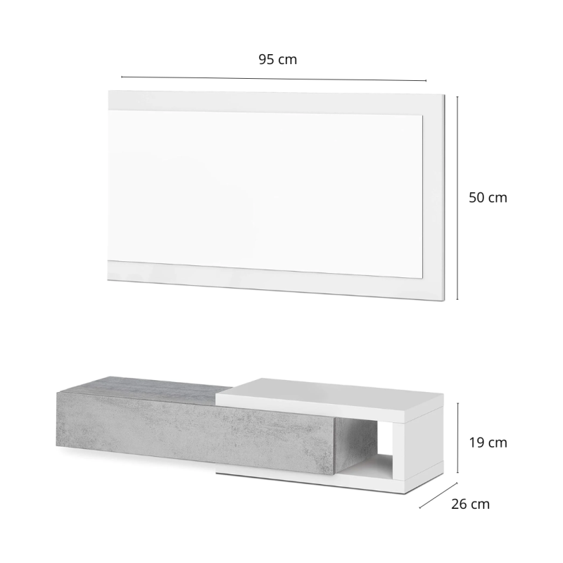 Mueble de Entrada con Espejo - Muebles Tam Tam