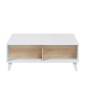 Mesa de Centro Elevable Zaiken Blanco y Roble | 100x68 cm