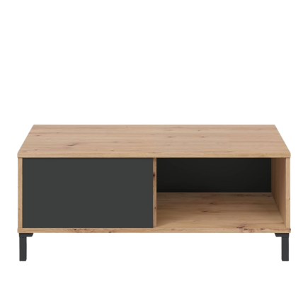 Mesa de Centro Brooklyn Nórdico Industrial | Roble Canadian 100x50 cm