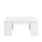 Mesa de Centro Elevable Blanco Brillo Tablero 30 mm | 100x50 cm
