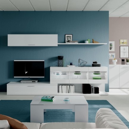 Mesa de Centro Elevable Blanco Brillo Tablero 30 mm | 100x50 cm