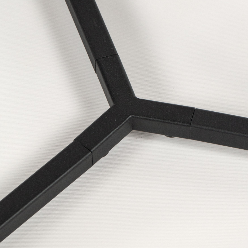 Mesa Auxiliar Redonda Austral Roble Natural y Metal Negro | Ø45 x 50 cm