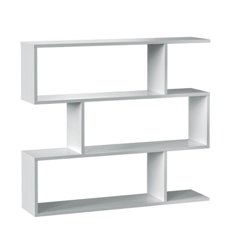 Estantería Athena Baja Zig-Zag Blanco Artik 3 Niveles | 110x97x24 cm