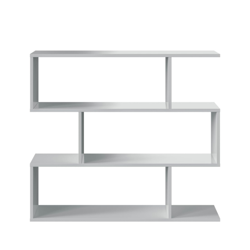 Estantería Athena Baja Zig-Zag Blanco Artik 3 Niveles | 110x97x24 cm