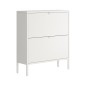 Zapatero Titania Metálico 2 Puertas | Negro o Crema | 80x26x90 cm