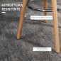 Juego de 2 Taburetes Altos de Cocina 69 cm Tapizado