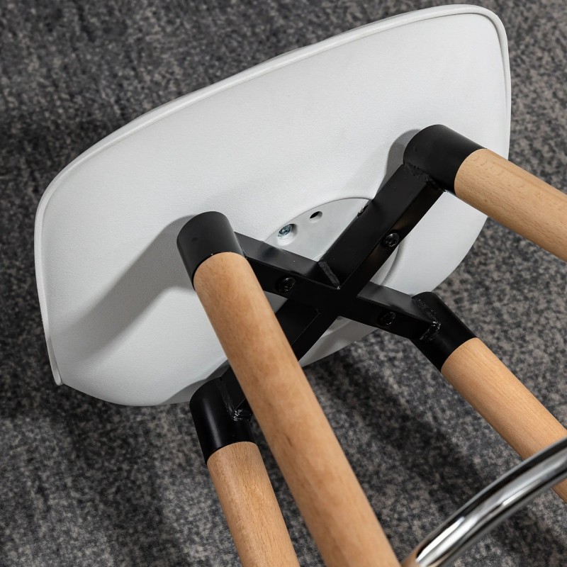Juego de 2 Taburetes Altos de Cocina 69 cm Tapizado