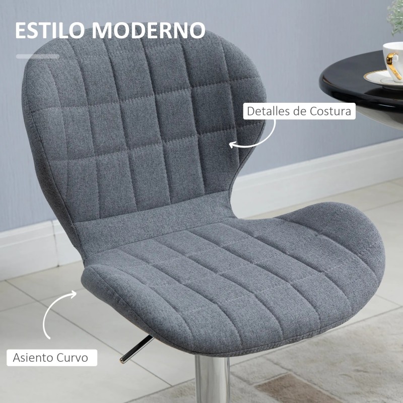 Taburetes Altos de Cocina Giratorios con Altura Ajustable