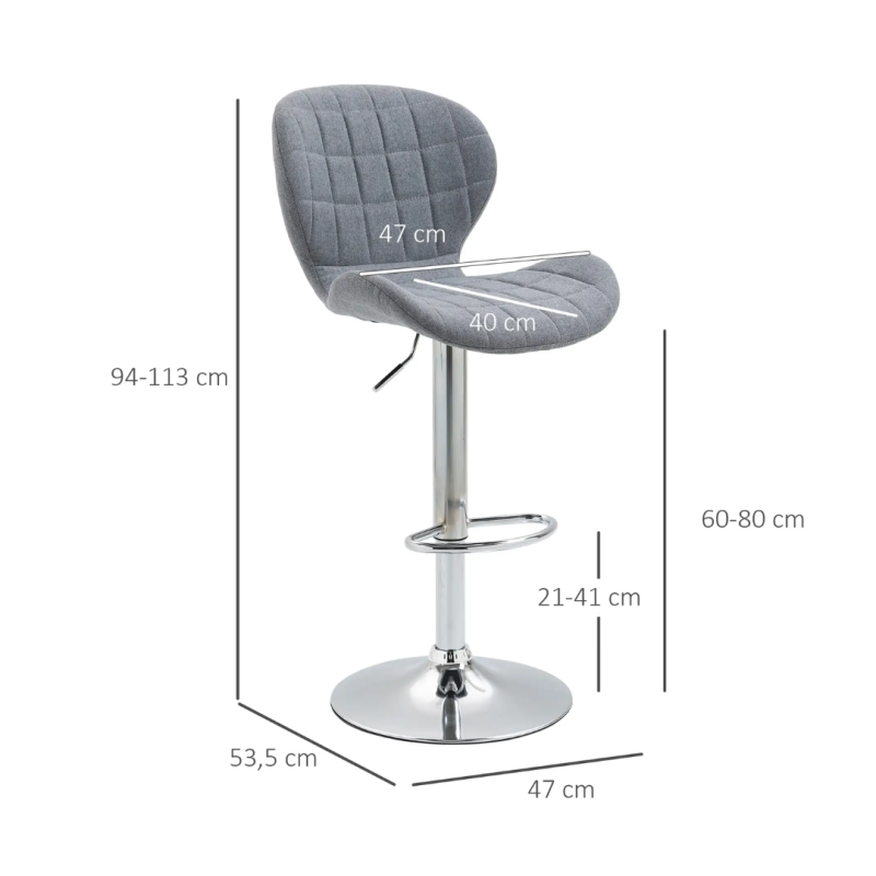 Taburetes Altos de Cocina Giratorios con Altura Ajustable