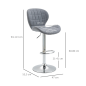 Taburetes Altos de Cocina Giratorios con Altura Ajustable