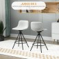 Conjunto de 2 Taburetes Altos de Cocina con Asiento Giratorio