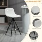 Conjunto de 2 Taburetes Altos de Cocina con Asiento Giratorio