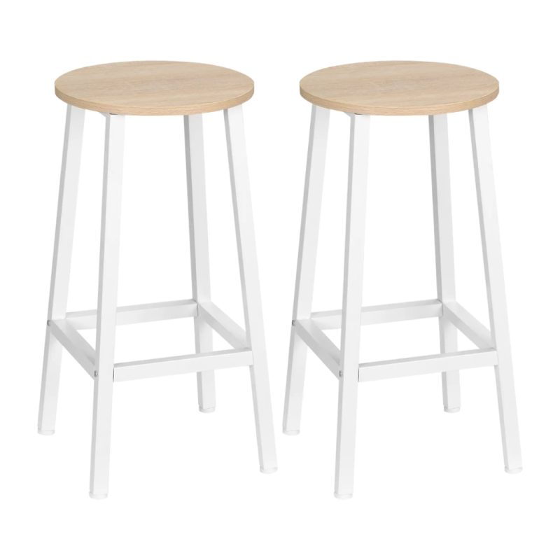 Juego de 2 Taburetes Altos de Cocina 32,5x32,5x65 cm