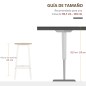 Juego de 2 Taburetes Altos de Cocina 32,5x32,5x65 cm