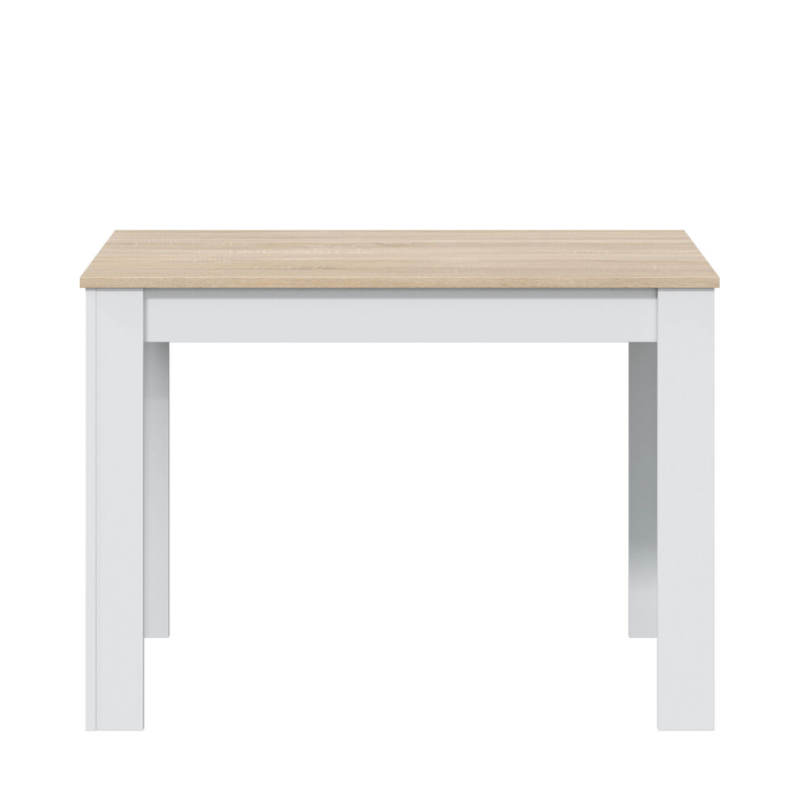Mesa Fija de Cocina Cloe Blanco y Roble | 109x67x78 cm | Estilo Nórdico