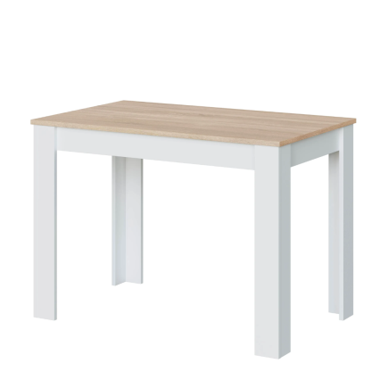Mesa Fija de Cocina Cloe Blanco y Roble | 109x67x78 cm | Estilo Nórdico