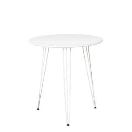 Mesa Redonda Patas de Horquilla Blanco Ø70x75 cm