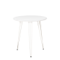 Mesa Redonda Patas de Horquilla Blanco Ø70x75 cm