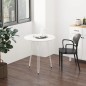 Mesa Redonda Patas de Horquilla Blanco Ø70x75 cm