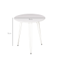 Mesa Redonda Patas de Horquilla Blanco Ø70x75 cm