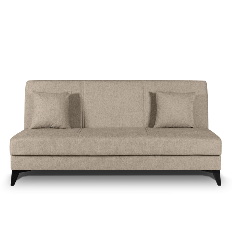 Sofá Cama Click-Clack 185 cm Beige | Doble Arcón | HR + Muelles