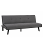 Sofá Cama 3 Plazas Reclinable Terciopelo Gris | Patas Metal | 170 cm