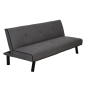 Sofá Cama 3 Plazas Reclinable Terciopelo Gris | Patas Metal | 170 cm