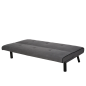 Sofá Cama 3 Plazas Reclinable Terciopelo Gris | Patas Metal | 170 cm