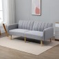 Sofá Cama 3 Plazas Lino Sintético | Respaldo Doble Ajustable | 173 cm