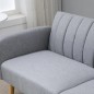 Sofá Cama 3 Plazas Lino Sintético | Respaldo Doble Ajustable | 173 cm