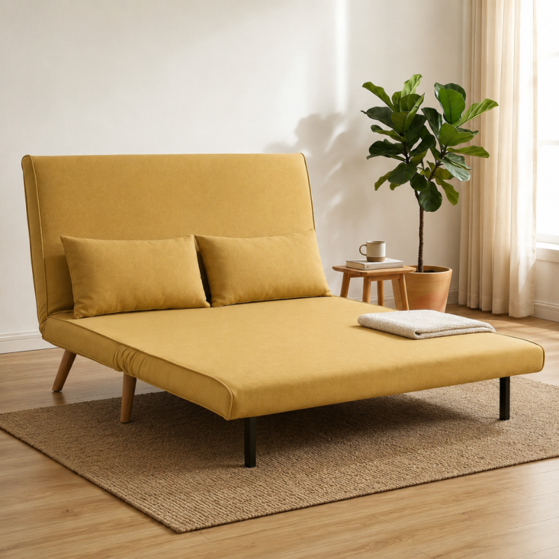Sofá Cama 2 Plazas 3en1 Lino | 5 Posiciones | 195x120 cm