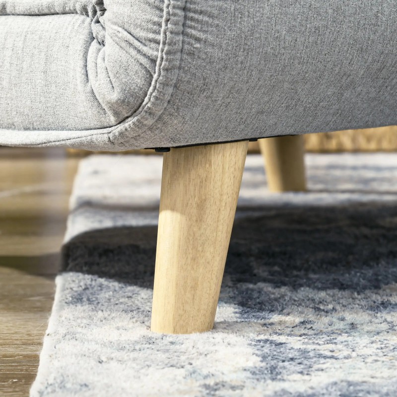 Sillón Cama 3en1 Lino Sintético | 6 Posiciones | 72x190 cm | 120 kg