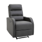 Sillón Relax Reclinable PU Gris | Reposapiés Retráctil | 160°