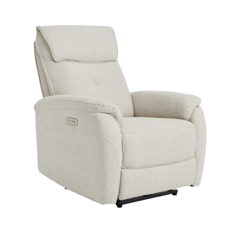 Sillón Relax Eléctrico Atlanta | Apoyo Cervical | Beige