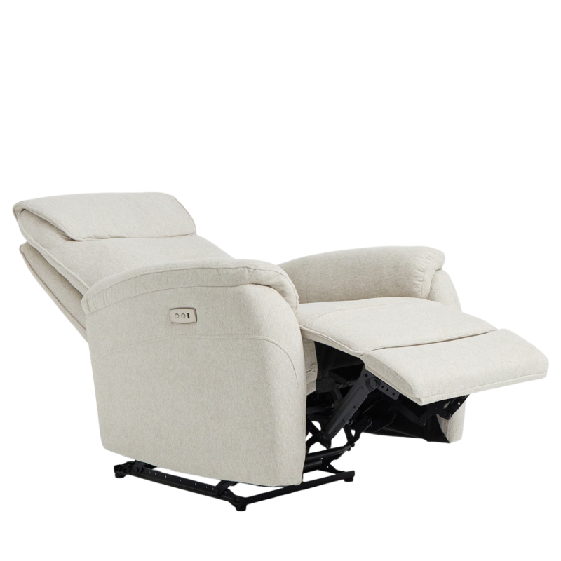 Sillón Relax Eléctrico Atlanta | Apoyo Cervical | Beige