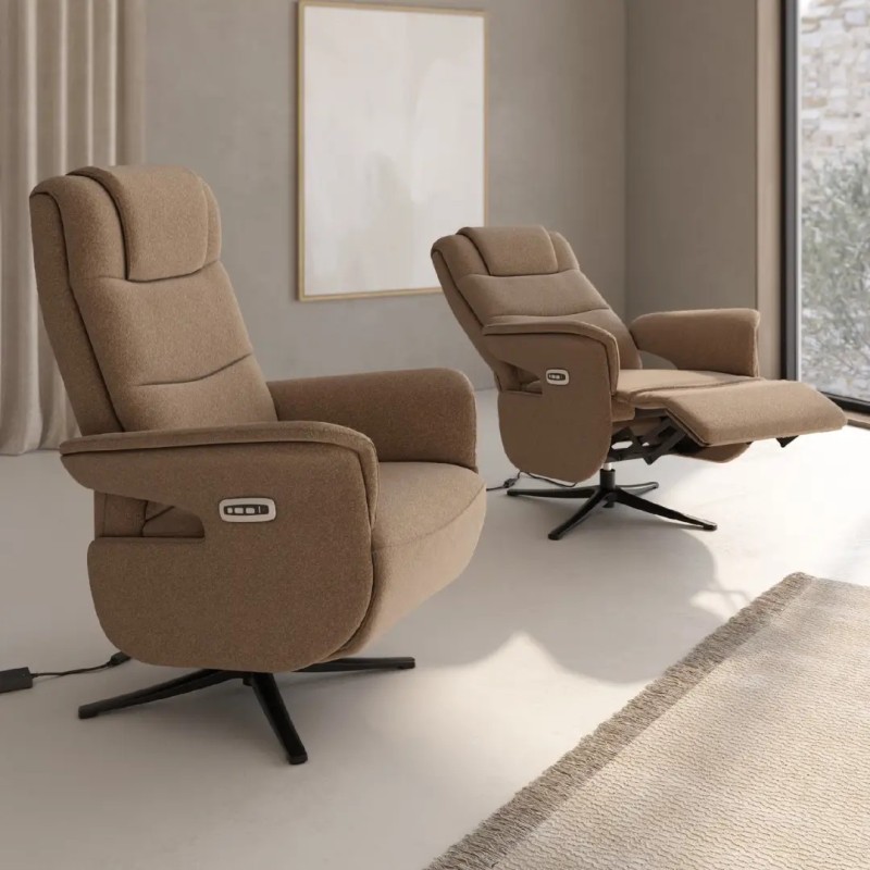 Butaca Relax Eléctrica Giratoria Talia 2 Motores | USB | Base 360°