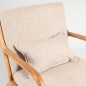 Butaca Ume Nácar y Madera Clara | Diseño Atemporal | 69x73x78 cm