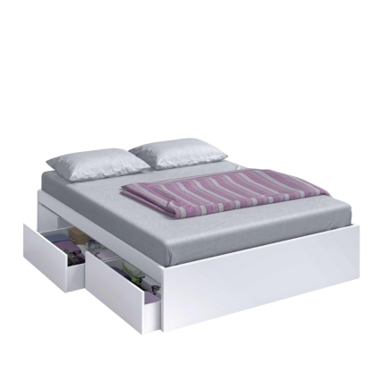 Cama Doble con 4 Cajones Blanco Artik | 150x190