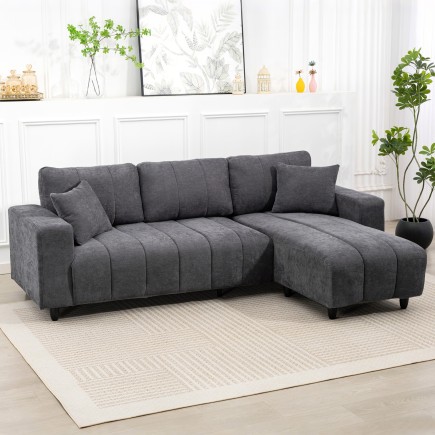 Sofá Chaise Longue Vita Reversible | 3 Plazas Lino 242 cm