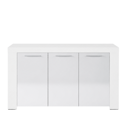 Aparador Ambit 3 Puertas 144 cm | Minimalista Blanco o Gris para Salón