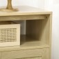 Aparador Cannage Natural 120 cm | Rejilla, 2 Puertas y Patas de Pino
