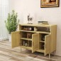 Aparador Cannage Natural 120 cm | Rejilla, 2 Puertas y Patas de Pino