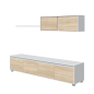 Conjunto Salón Alida 200 cm | Mueble TV, Módulo y Estante Roble Canadian