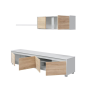 Conjunto Salón Alida 200 cm | Mueble TV, Módulo y Estante Roble Canadian