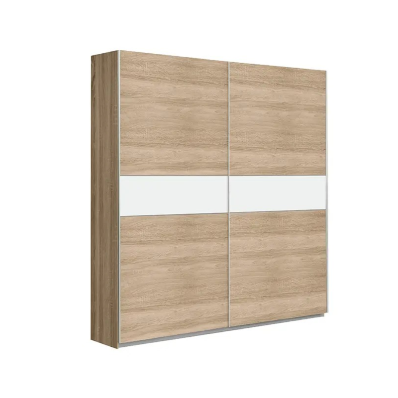 Armario Esquinero 170 cm Puertas Correderas Roble Canadian