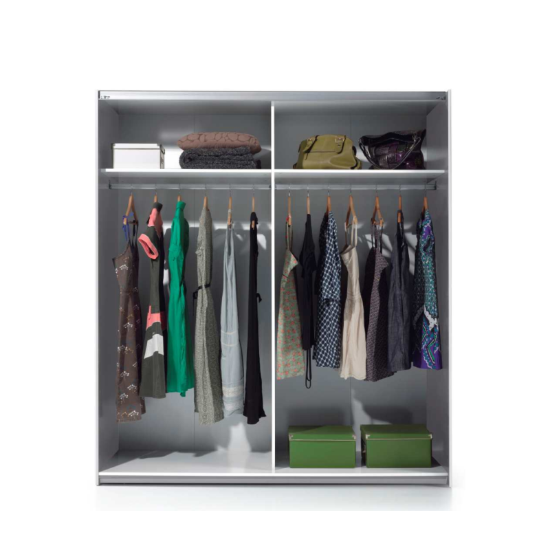 Armario Blanco Dormitorio 150cm Puertas Correderas | Muebles TamTam