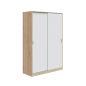 Armario Puertas Correderas 120cm Roble y Blanco | Muebles Tam Tam