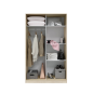 Armario Puertas Correderas 120cm Roble y Blanco | Muebles Tam Tam