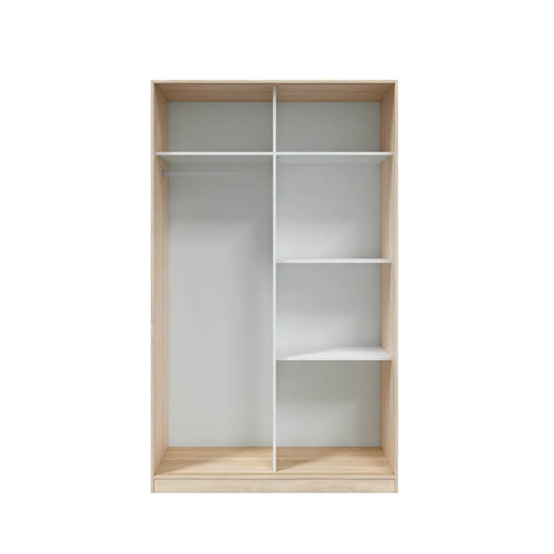 Armario Puertas Correderas 120cm Roble y Blanco | Muebles Tam Tam